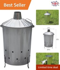 Multi-Purpose 90 Litre Galvanised Incinerator with Special Locking Lid Design