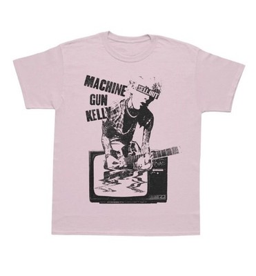 MGK Mainstream Sellout Warp TV Pink Tee Size Medium - New - Machine Gun Kelly