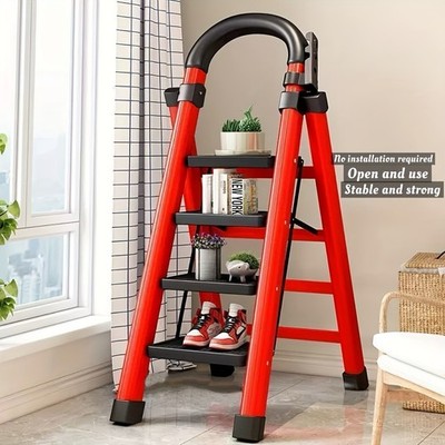 Heavy Duty Folding Step Ladder 3 4 5 Step Portable Non Slip 500lbs Capacity