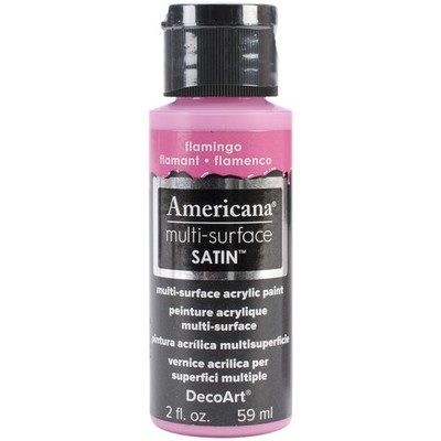 DecoArt Americana Multi-Oberflächen Satin Acrylfarbe 2oz-Flamingo-DA5-30-04