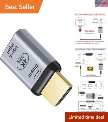 USB-C to HDMI Adapter 4K 60Hz - Connect Your Laptop & Phone Effortlessly