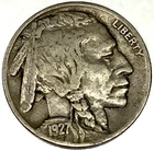 1927-P Buffalo Nickel 5C Fine (F) FULL DATE Philadelphia Actual Coin Shown -2116