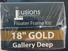 Illusions 18" Gold Aluminum Floater Frame Kit 2-Pack Gallery Deep 1  1.5"