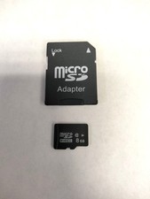 Micro SD Memory Card and Adapter 8GB - Black - NEW - FREE SHIPPING