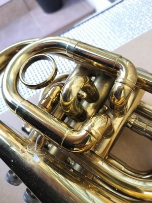 Jupiter SPT-416 Pocket Trumpet Bb SPT416 Silver Plated for Parts