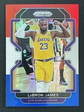 Lebron James 2021-22 Panini Prizm Red/White/Blue Prizm Base #91 -ds5