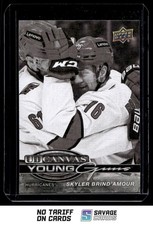 2025-26 UD Canvas Young Guns Black & White Skyler Brind'Amour #C-100 Carolina