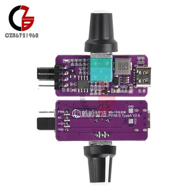 PWM Speed Controller 4-Pin B3 4-Wire Fan Controller Type-C for DIY Water Cooling
