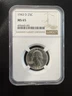 1943-D 25C Washington Silver Quarter NGC MS65