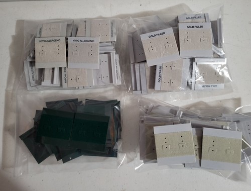 Lot of 175 2 Hanging Earrings Cards for Displays and Packaging; Bulk; Clearance