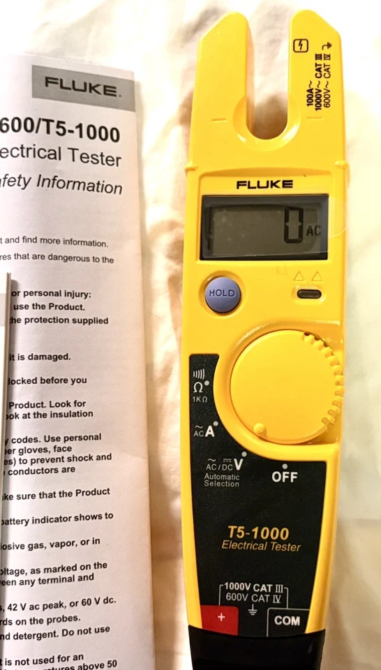 Probador eléctrico Fluke T5-1000 - Medidor - 1000V CAT III AC/DC - BANDA NUEVO EN CAJA Foto 2 de 4