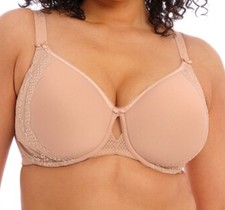 Elomi Bra 38J Beige Fawn Underwired Molded Charley T Shirt EL4383FAN EUC