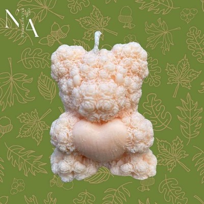 Pumpkin Spice Teddybär Neuheit Kerze Sojawachs Handarbeit