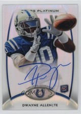 2012 Topps Platinum Rookie Refractor Auto Dwayne Allen #129 Auto 4f5