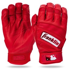 Franklin Sports Pro Quality Red Batting Gloves Adult X Large Natural II