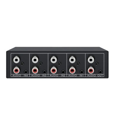 4 In 1 Out  3.5mm + RCA Audio Switcher 4 Channels Audio Converter, AUX -401