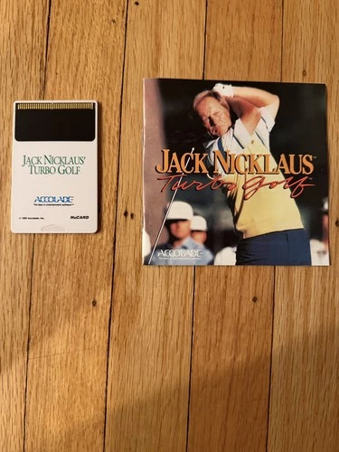 Jack Nicklaus Turbo Golf (Turbo GrafX TG-16) Game HuCard & Manual