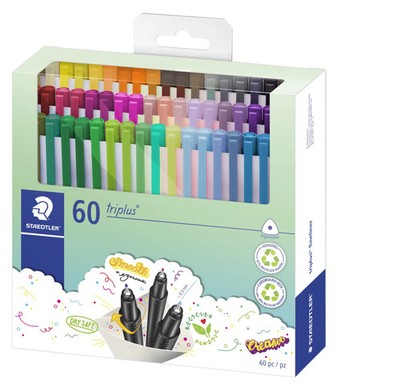 STAEDTLER Fineliner triplus 60er Set | STAEDTLER triplus Fineliner | 334 C60