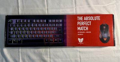 Empowered PC Wired Rainbow Backlit Keyboard & Mouse Combo Bundle New Opened Box