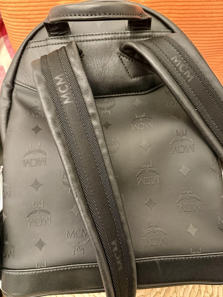 MCM Small Metallic Bionic Series Backpack, Silver, Authentic, MSRP $1,210 - Image 4 of 4