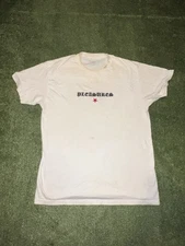 Pleasures Satisfaction Mens Large Spell Out Logo Graphic White T-shirt