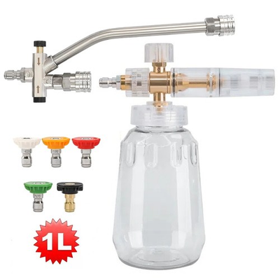 #ad Car Cleaning Wash Pressure Washer Snow Foam Lance Cannon Sprayer Gun Soap Bottle $34.96