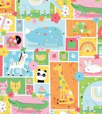 By The Yard, Animal Patch, Cotton FLANNEL, 3.99 Ships ANY Amount Of Fabric