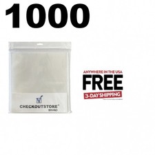1000 COS Clear Plastic CPP for 7" Vinyl 45 RPM Records Outer Sleeves 3 DAY