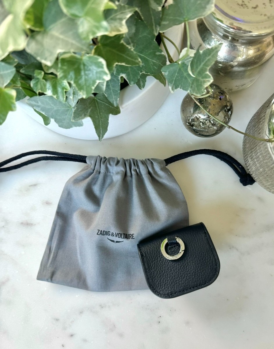 Étui AirPods Zadig & Voltaire Noir - Polyester, Style Attaché-case, Neuf Avec étiquette