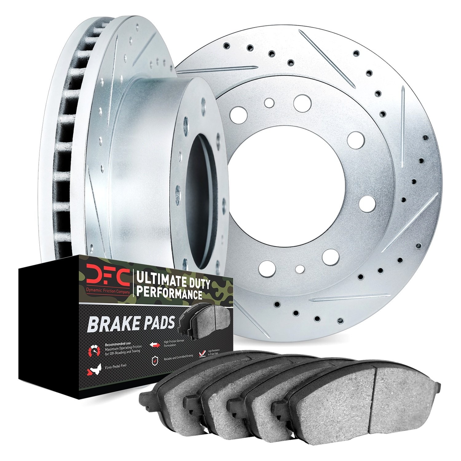 For Chevy Silverado 2500 HD 01-10 Brake Kit DFC Drilled & Slotted Rear Brake Kit