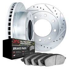 For Chevy Silverado 2500 HD 01-10 Brake Kit DFC Drilled & Slotted Rear Brake Kit