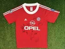 GENUINE BAYERN MUNICH LEGENDS SIGNED SHIRT FT ELBER, LINKE, EXACT PROOF SHOWN