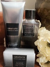 Bath Body Works Men's Collection GRAPHITE Body Cream - Wash Cleansing Bar