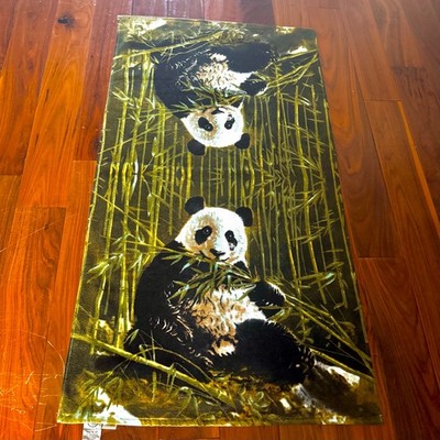 Creative Bath Panda Bear Bamboo Beach Bath 50x27 & Hand 13x13 Towel 100% Cotton