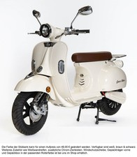 Elektro Roller Retro Vespa Style 3000W Reichweite 100km Vmax 45km/h cremewei&szlig;