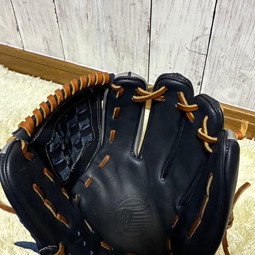 Slugger srebrne czarne rękawice baseballowe prawdziwe profesjonalne - Zdjęcie 6 z 10