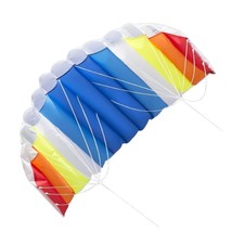 Parachute Stunt Kite Rainbow Stunt Kite Double Line Soft Toy Huge Funny Training