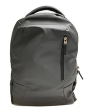 Michel Klein AGS Round Zip Backpack Gray Large Capacity Used