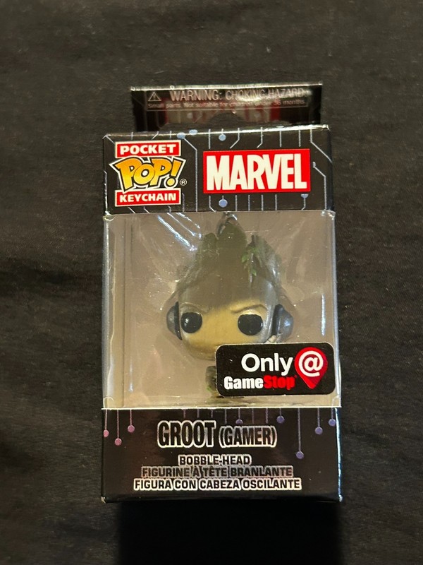 Funko Pocket Pop Keychain Groot Gamer Marvel Gamestop Exclusive