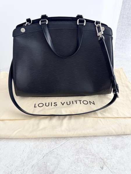 Louis Vuitton Epi Black Leather Satchel, Detachable Strap & Dust Bag