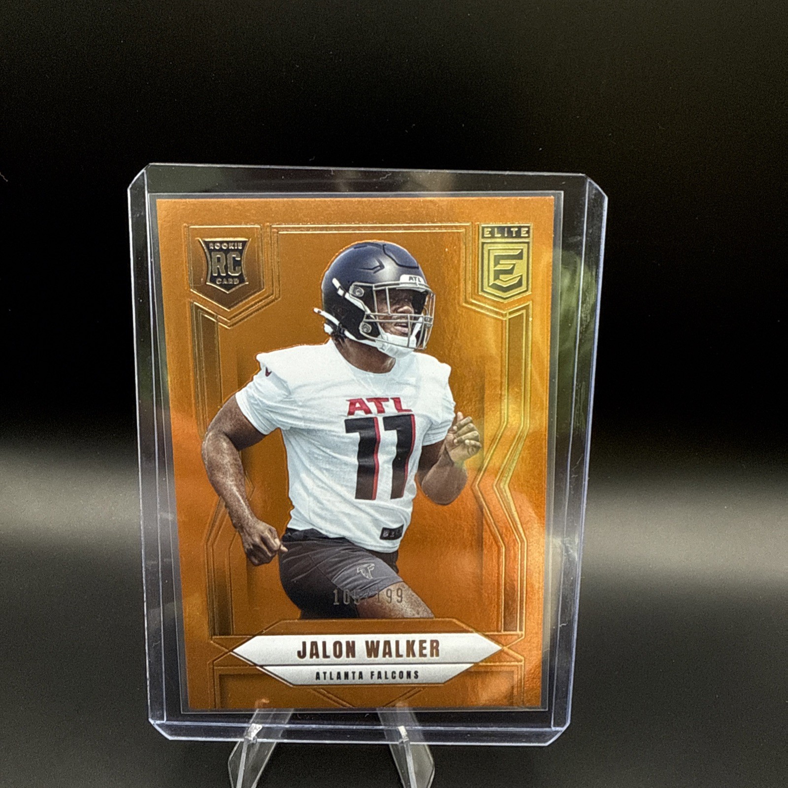 2025 Donruss Elite Jalon Walker Orange 105/199 RC Falcons, Bulldogs #165