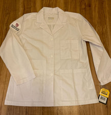 WonderLab Womens Size L White Lab Coat w/ Pockets New w/ Tags Roberts Wesleyan