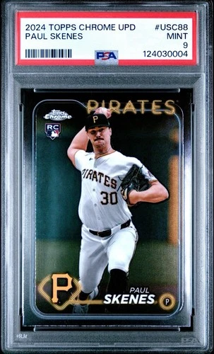 2024 TOPPS CHROME UPDATE #USC88 PAUL SKENES ROOKIE RC PSA 9 CY Young ROY