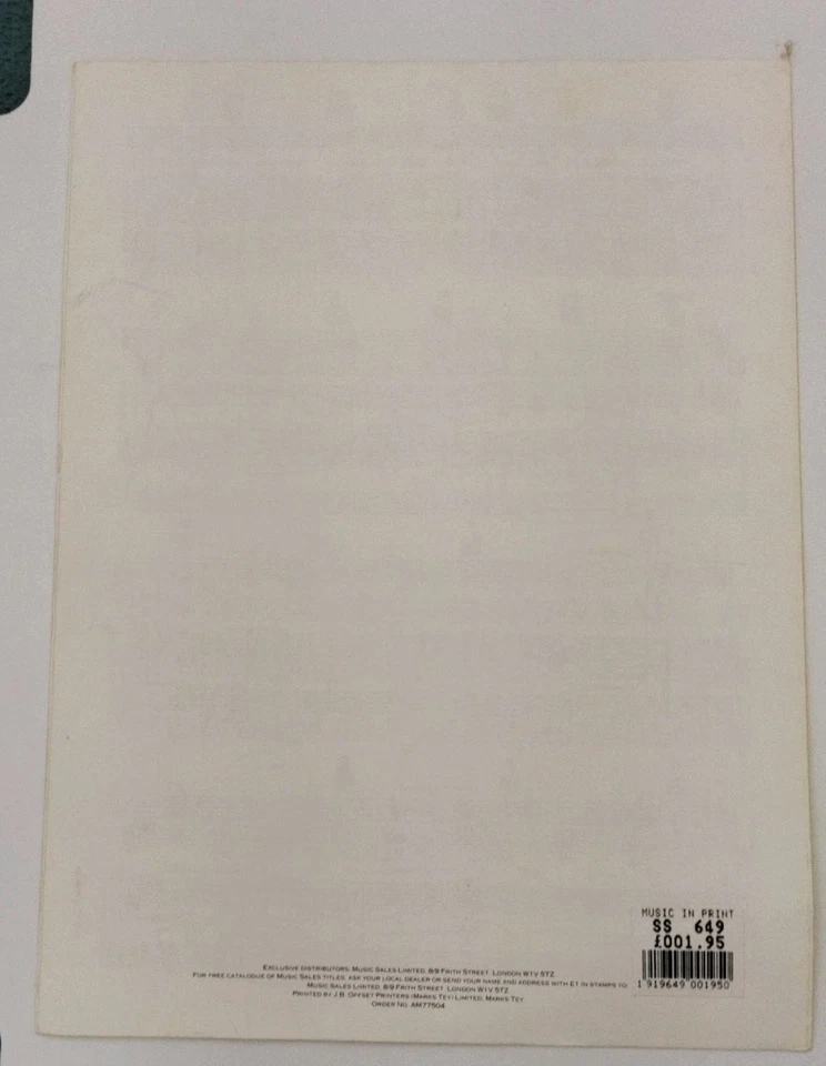 The Righteous Brothers - Unchained Melody - Sheet Music - 1990 film GHOST (F6) - Image 2 of 4