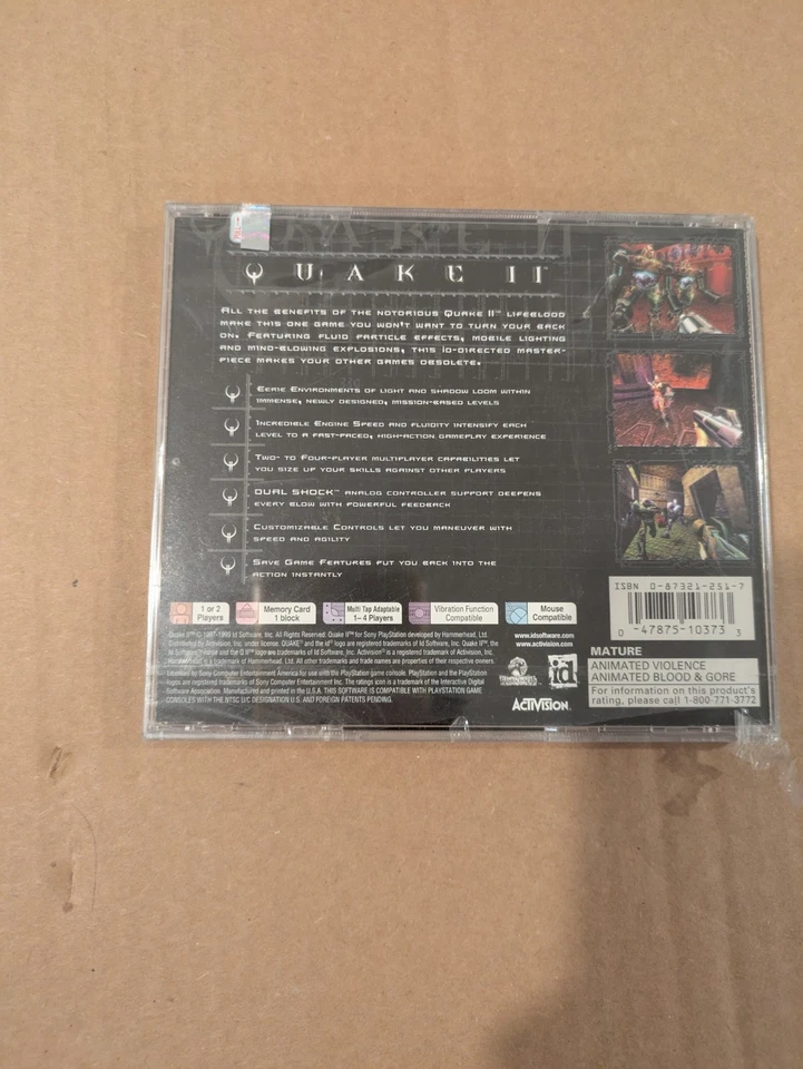 2000 SONY PLAYSTATION 1 PS1 ACTIVISION QUAKE II 2 FACTORY SEALED NEW - Image 2 of 4