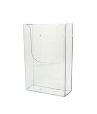 Deluxe Clear Acrylic Trifold Wide Wall Mount Brochure Holder