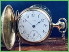 🇷🇪1905 ANTIQUE WALTHAM 18s HUNTER CASE POCKET WATCH Still Runs COMES w/CHAIN