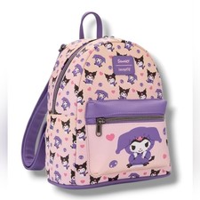 Loungefly Sanrio Kuromi Hoodie Outfit Mini Backpack   New
