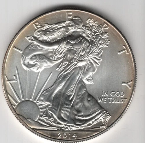 2014 WALKING LIBERTY AMERICAN EAGLE .999 FINE SILVER DOLLAR COIN 1oz. $1 USA