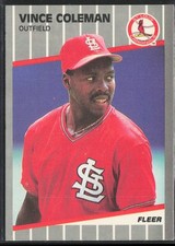 1989 Fleer Vince Coleman St. Louis Cardinals #445